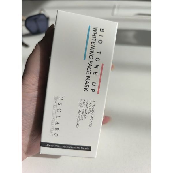 Маска для освітлення шкіри та ефекту миттєвого сяяння Usolab Bio Tone Up Whitening Mask 50мл ul0102 фото