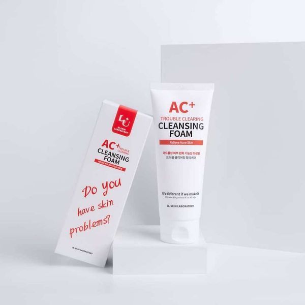 Очищуюча пінка для шкіри з акне W-Skin AC+Cleansing Foam 150мл ws0001 фото