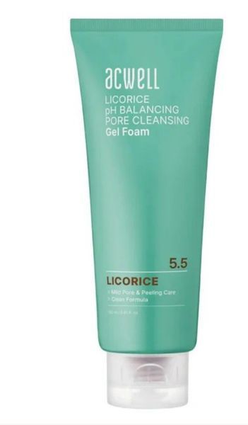 Балансуюча гель-пінка для очищення пор Acwell Licorice pH Balancing Pore Cleansing Gel Foam, 160 мл aw0152 фото