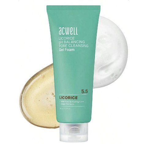 Балансуюча гель-пінка для очищення пор Acwell Licorice pH Balancing Pore Cleansing Gel Foam, 160 мл aw0152 фото
