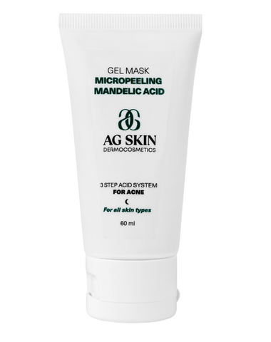 Гель-маска мікропілінг з мигдальною кислотою Gel mask micropeeling mandelic acid AG Skin 60 мл ag0008 фото