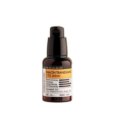 Інтенсивна освітлювальна та омолоджувальна сироватка Dermafactory Niacin Tranexamic 13% Serum 30мл df0107 фото
