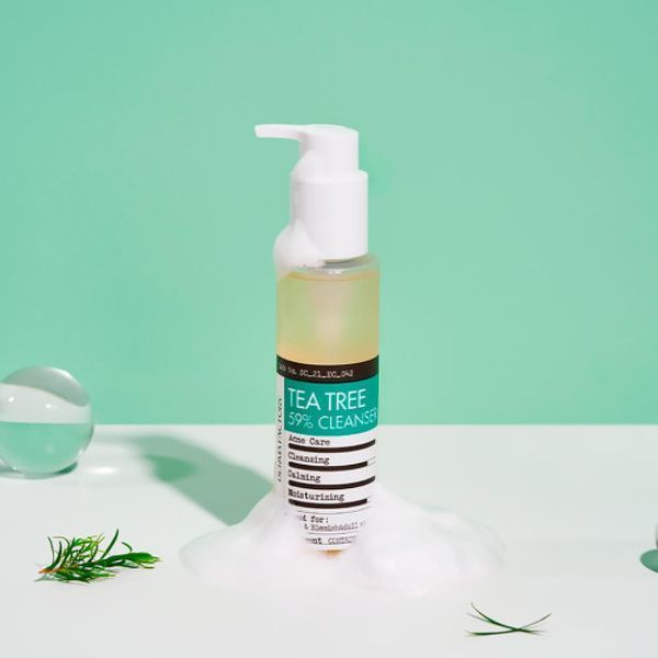Заспокійлива та протизапальний гель для вмивання DermafactoryTea Tree 59% Cleanser 150мл df0109 фото
