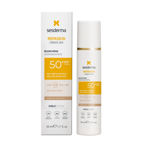 Депігментуючий сонцезахисний крем для обличчя SPF50 Sesderma Repaskin Urban 365 Despigmentante SPF50 50 мл sd0212 фото