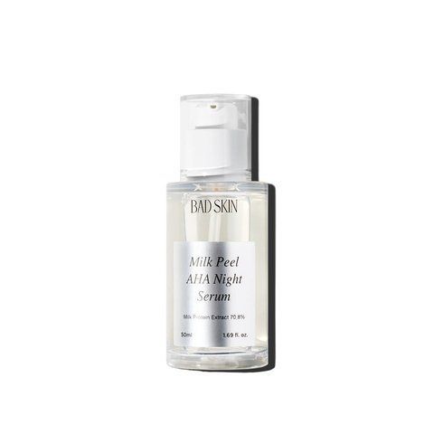 Нічна оновлююча сироватка з молочними протеїнами Bad Skin Milk Peel AHA Night Serum 50мл bs0041 фото