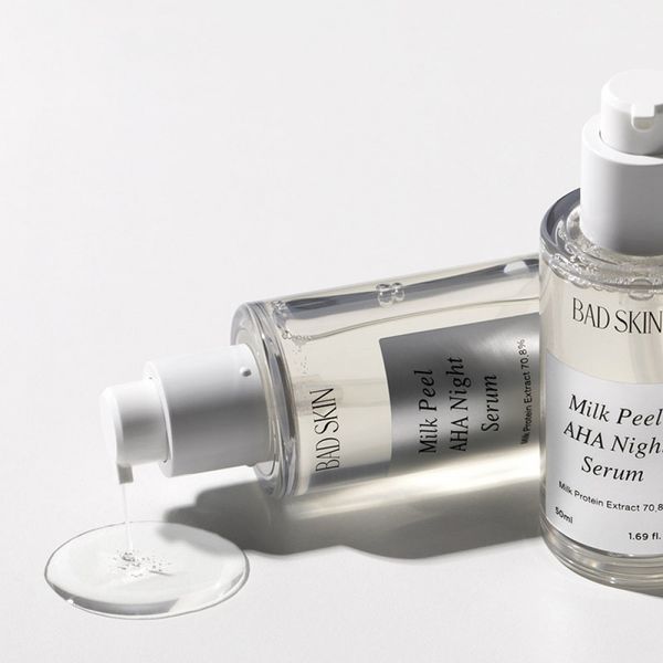 Нічна оновлююча сироватка з молочними протеїнами Bad Skin Milk Peel AHA Night Serum 50мл bs0041 фото
