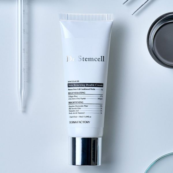Омолоджуючий та освітлюючий подвійний крем для обличчя Dermafactory Dr.Stemcell Skin Renewing Double Cream 50мл df0121 фото
