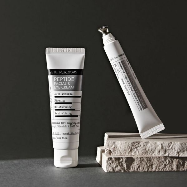 Крем для ліфтингу шкіри та розгладження зморшок Dermafactory Peptide Facial & Eye Cream 20мл df0122 фото