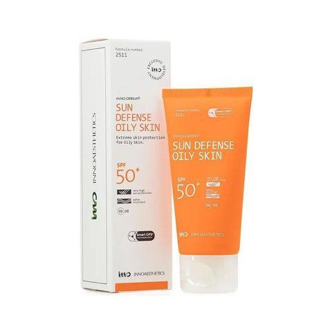 Сонцезахисний крем для жирної шкіри SPF 50+ INNOAESTHETICS INNO-DERMA Sun Defense Oily Skin SPF 50+ 60 г in0232 фото