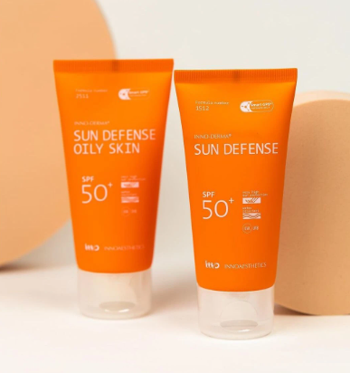 Innoaesthetics Sun Defense Spf 50 крем сонцезахисний для обличчя 60г для сухої/ нормальної шкіри обличчя зволожуючий  in0233 фото